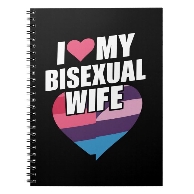 Carnet J'Aime Mon Bisexuel Femme Bi Pride Bisexual Drapea (Devant)