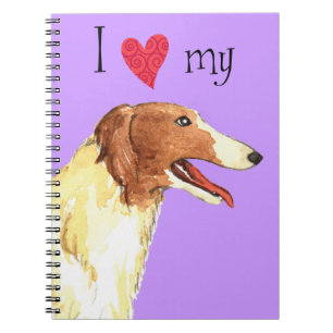 Carnet J'aime mon Borzoi