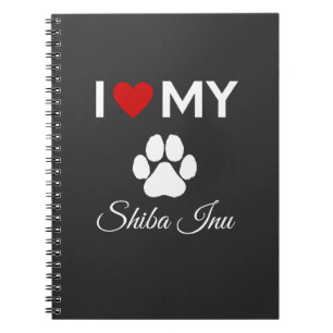 Carnet J'aime mon chien Shiba Inu texte personnalisé