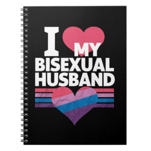 Carnet J'aime mon mari bisexuel Fierté Bi Drapeau Bisexue