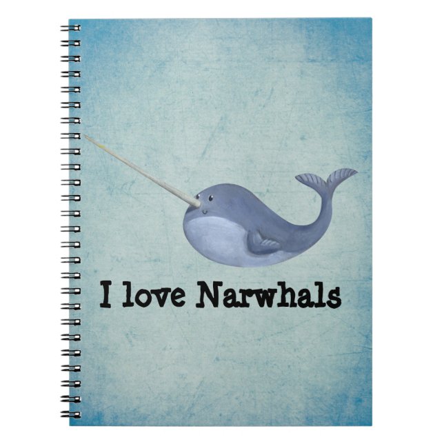 Carnet J'aime Narwhals (Devant)