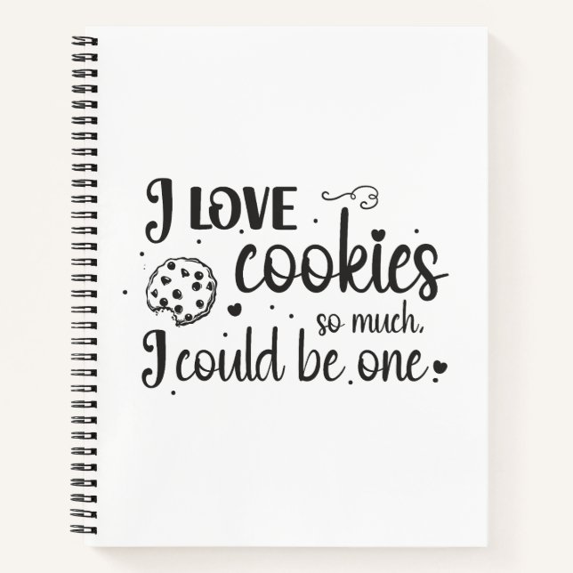 Carnet J'aime tellement les biscuits que je pourrais en ê (Devant)