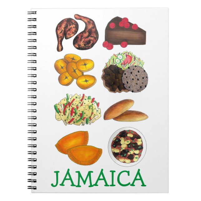 Carnet JAMAICA Jamaïcain Foods Caribbean Island Cuisine (Devant)