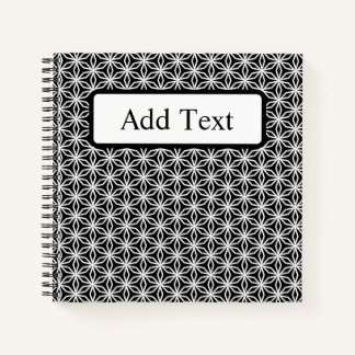 Carnet Japanese-Inspired Geometric Black & White Custom