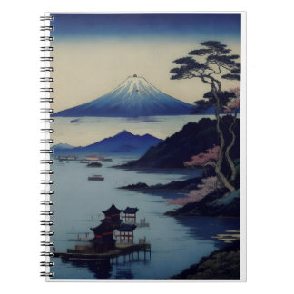 Carnet Japanese Mount Fuji Landscape Notebook