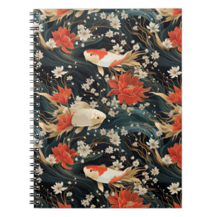 Carnet Japonais Koi Poisson Motif