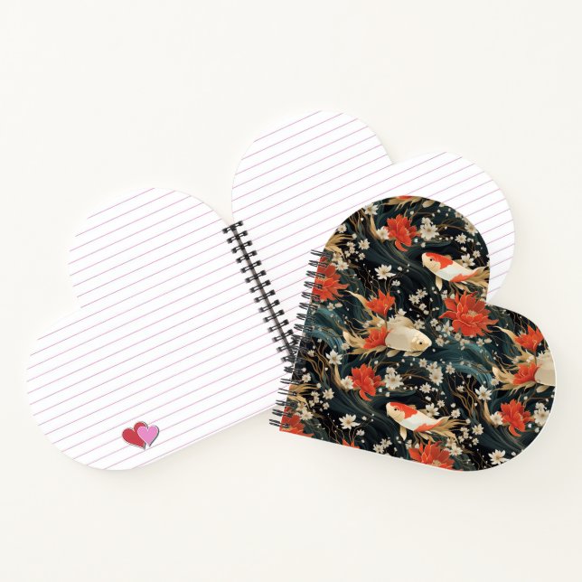 Carnet Japonais Koi Poisson Motif (Intérieur)
