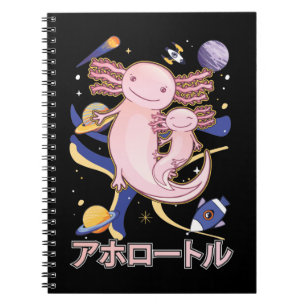 Carnet Japonais mignon Axolotl Famille Galaxy Anime