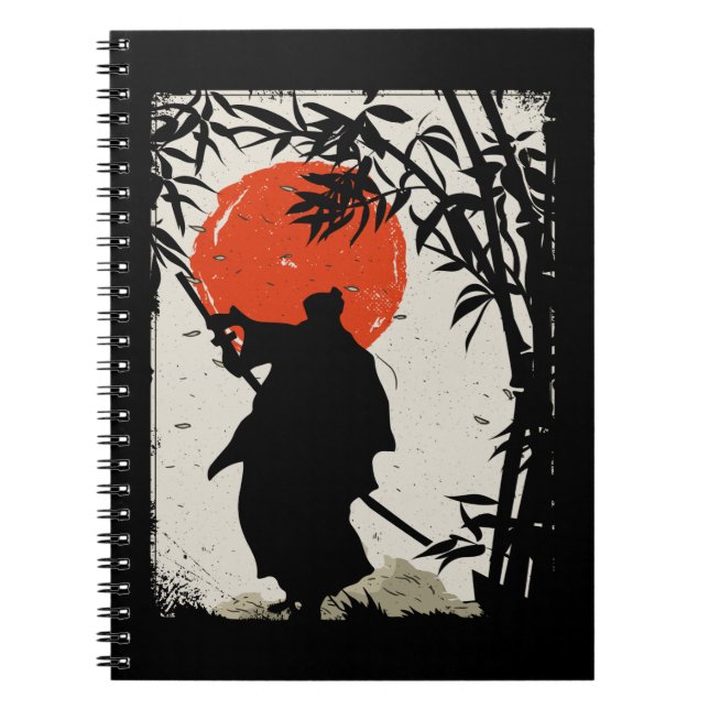 Carnet Japonais Samurai Warrier Swordsman (Devant)