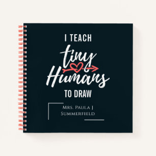Carnet J'Apprends À Tiny Humains À Dessiner Un Professeur