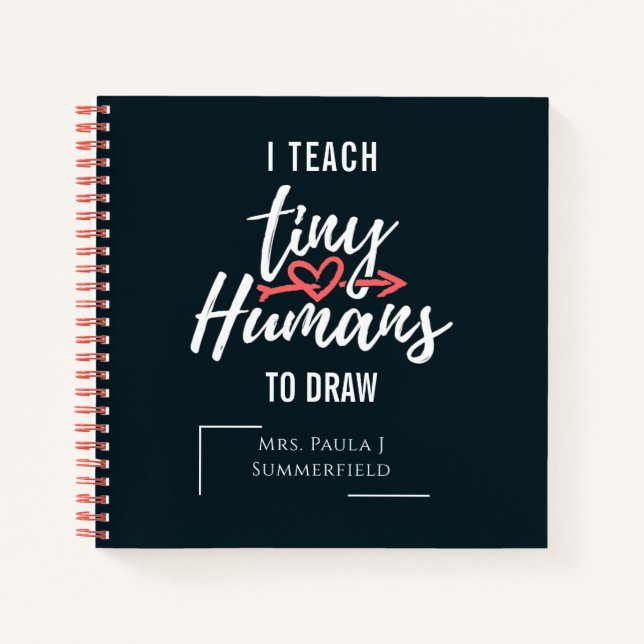 Carnet J'Apprends À Tiny Humains À Dessiner Un Professeur (Devant)