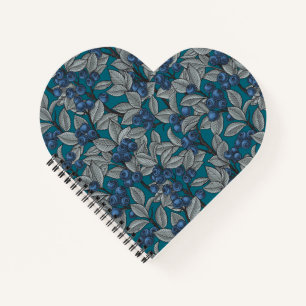 Carnet Jardin aux bleuets, bleu et gris