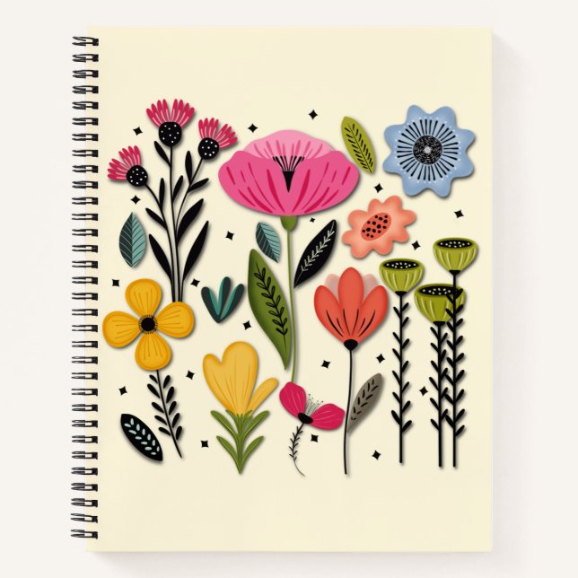 Carnet Jardin coloré (Devant)