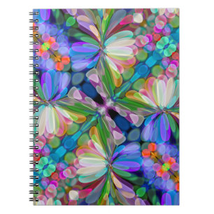 Carnet Jardin de Fleur sauvage de libellules Abstrait Flo