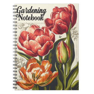 Carnet Jardin de tulipes vintages