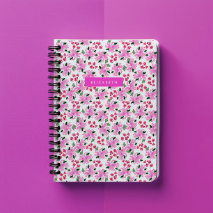 Carnet Jardin Floral Aquarelle Fuchsia Personnalisé
