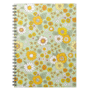 Carnet Jardin Floral Jaune Motif