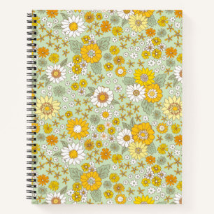 Carnet Jardin Floral Jaune Motif