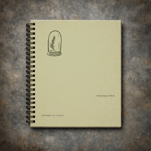 Carnet Jardin minimaliste Dark Academia botanique Lecteur