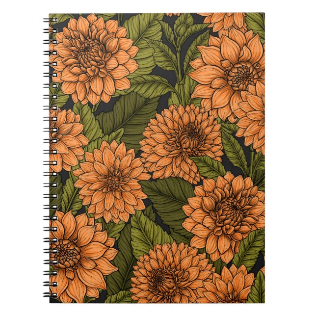 Carnet Jardin Orange Dahlia (Devant)