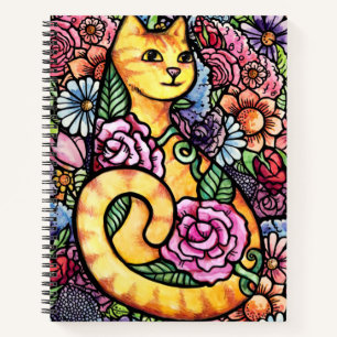 Carnet Jardin Orange Tabby Chat