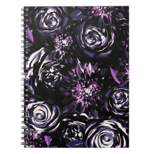 Carnet Jardin Sombre Fleurs Violettes Envoûtantes de Glam