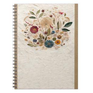 Carnet Jardin Whimsical Pressé Fleurs Bohème