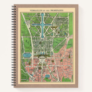 Carnet Jardins de Versailles, Restauré Vintage 1920