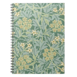 Carnet Jasmine jaune vert par William Morris