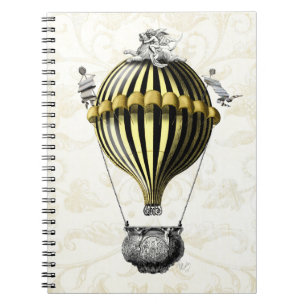 Carnet Jaune baroque de noir de ballon
