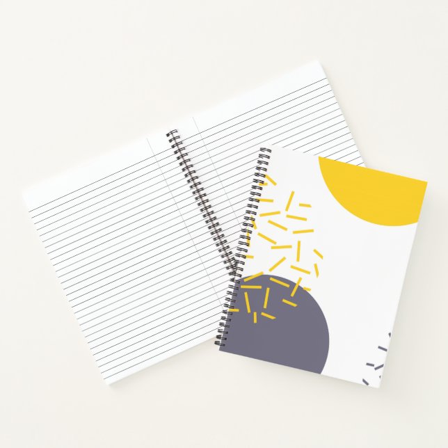 Carnet Jaune, cool, moderne, art géométrique tendance (Intérieur)