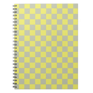 Carnet Jaune + gris À damiers Motif de tableau de bord
