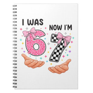Carnet J'avais 6 ans maintenant j'ai 7 ans jolis chiffres