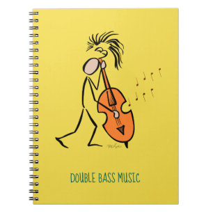Carnet Jazz musicien Double basse Contrabass Player
