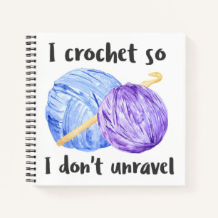 Carnet Je crochet donc je ne démêle pas aquarelle