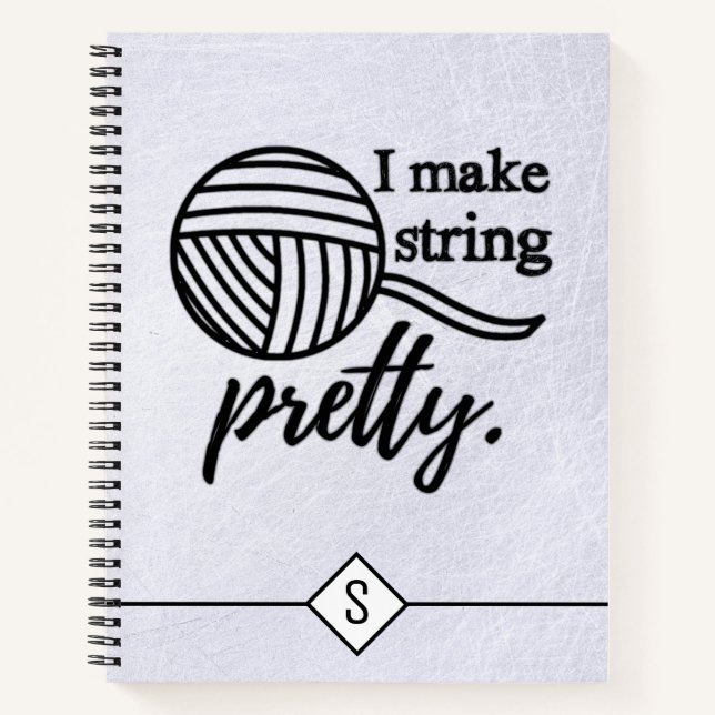 Carnet Je Fais Chaîne Jolie Typographie Artisanat + Fil (Devant)