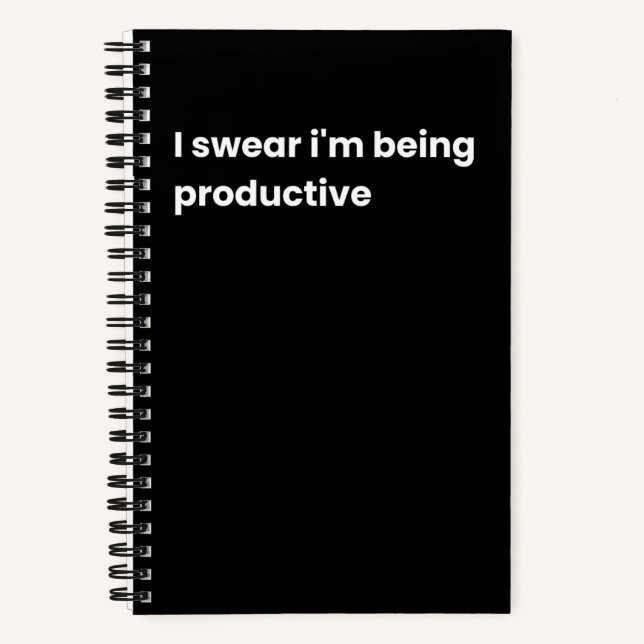 Carnet Je jure que je suis productif (Recto)