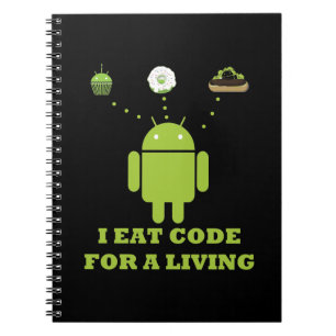 Carnet Je mange le programmateur de logiciel de code pour