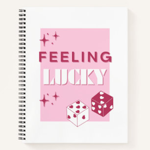 Carnet Je Me Sens Lucky, Lucky Girl, Luckiest Girl, Rose