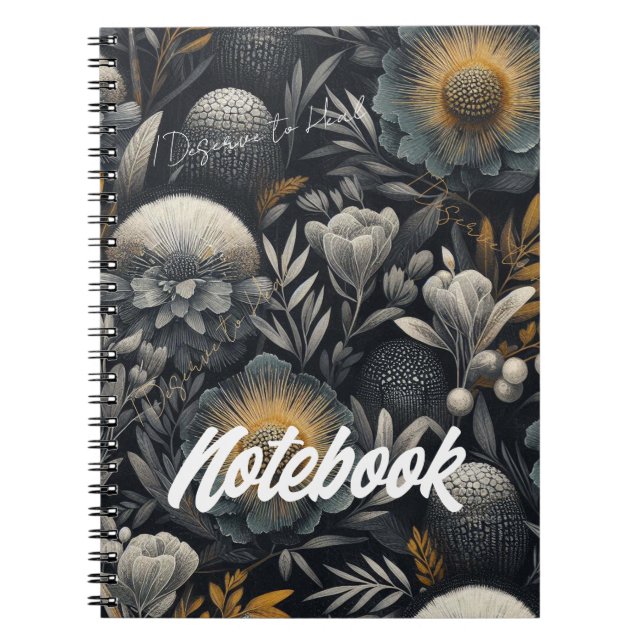 Carnet Je mérite de guérir - Moody Botanical Design (Devant)