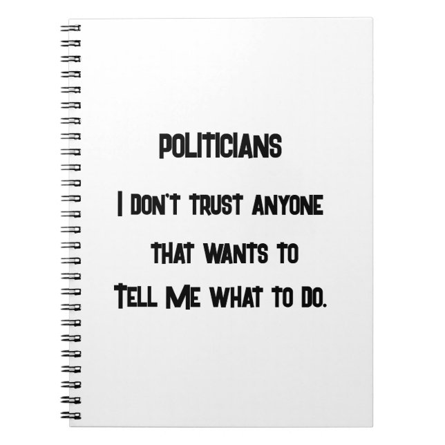 Carnet Je ne fais pas confiance (Devant)