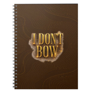 Carnet Je ne m'incline pas - Version pleine couverture