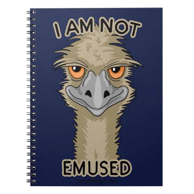 Carnet Je ne suis pas calembour drôle d'émeu d'Emused (Devant)