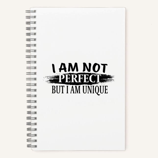 Carnet Je ne suis pas parfait, mais je suis unique (Recto)