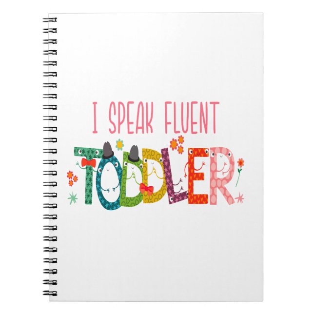Carnet Je parle Fluent Toddler - Maman, Garderie Enseigna (Devant)