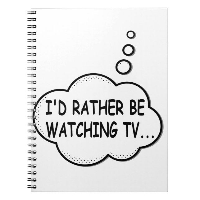 Carnet Je préférerais regarder la télévision (Devant)