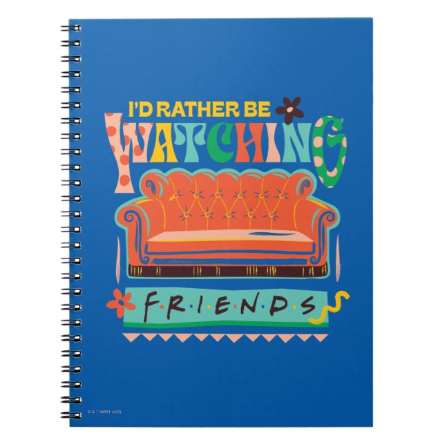 Carnet Je préfèrerais regarder les amis™ Vibrant Grapic (Devant)