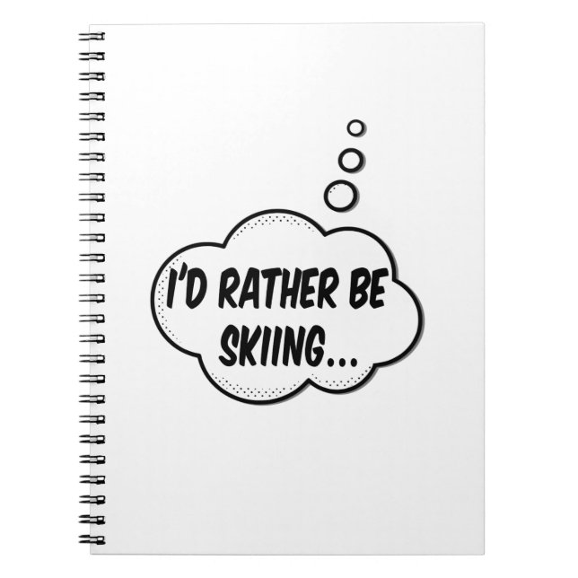 Carnet Je Préférerais Skier (Devant)