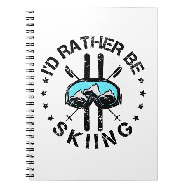 Carnet Je Préférerais Skier Ski Ski Ski (Devant)