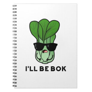 Carnet Je serai Bok Funny Veggie Movie Pun